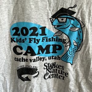 Kids fly fishing camp shirt